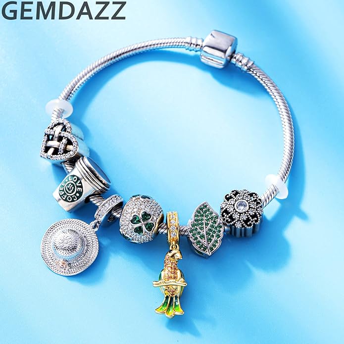 GEMDAZZ Animal Theme Charms in 925 Sterling Silver, Cute 3D Polar Bear, Frog, Cicada, Ladybug, Bee, Dragonfly Beads fit European Women Bracelet, Gift for Birthday/Christmas/Friends/Mom/Lover