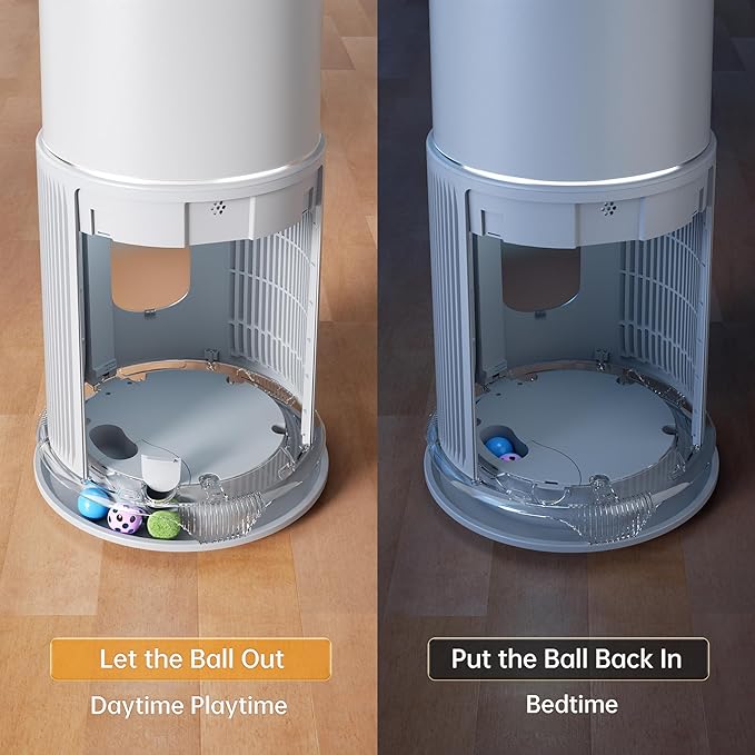 Pet Air Purifiers with HEPA Filter, Home Air Purifier with Replaceable Pre-Filter for Pet Hair, 360° Air Outlet for Large Bedroom, Dorm, Living Room
