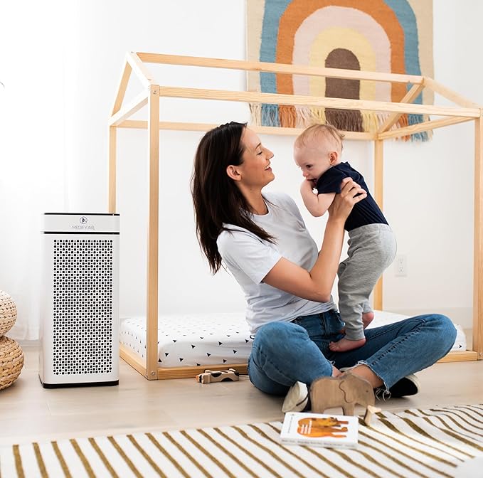 Medify MA-40 Air Purifier with True HEPA H13 Filter | 1,793 ft² Coverage in 1hr for Smoke, Wildfires, Odors, Pollen, Pets | Removal to 0.1 Microns | White, 2-Pack