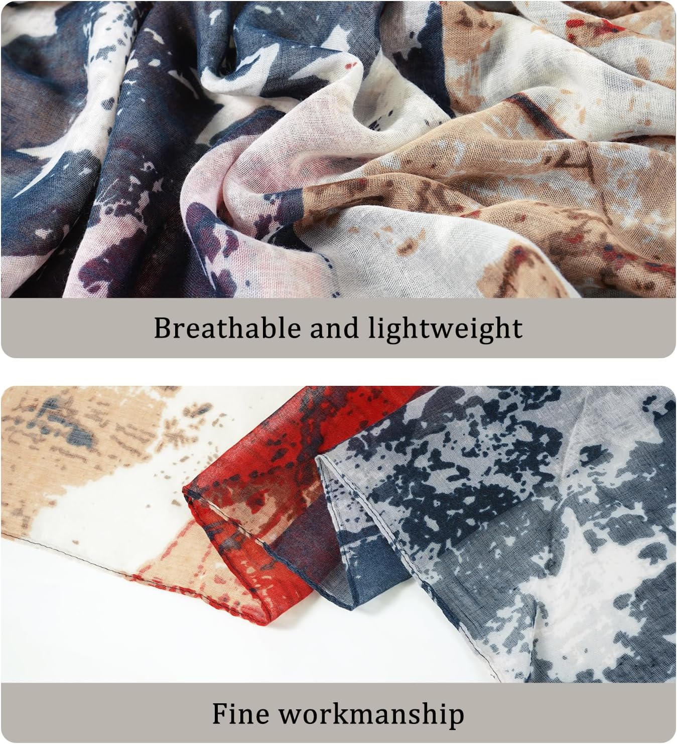 E-Clover Fashion Scarf for Women Lightweight Scarves Shawl Wrap for Spring/Summer Winter