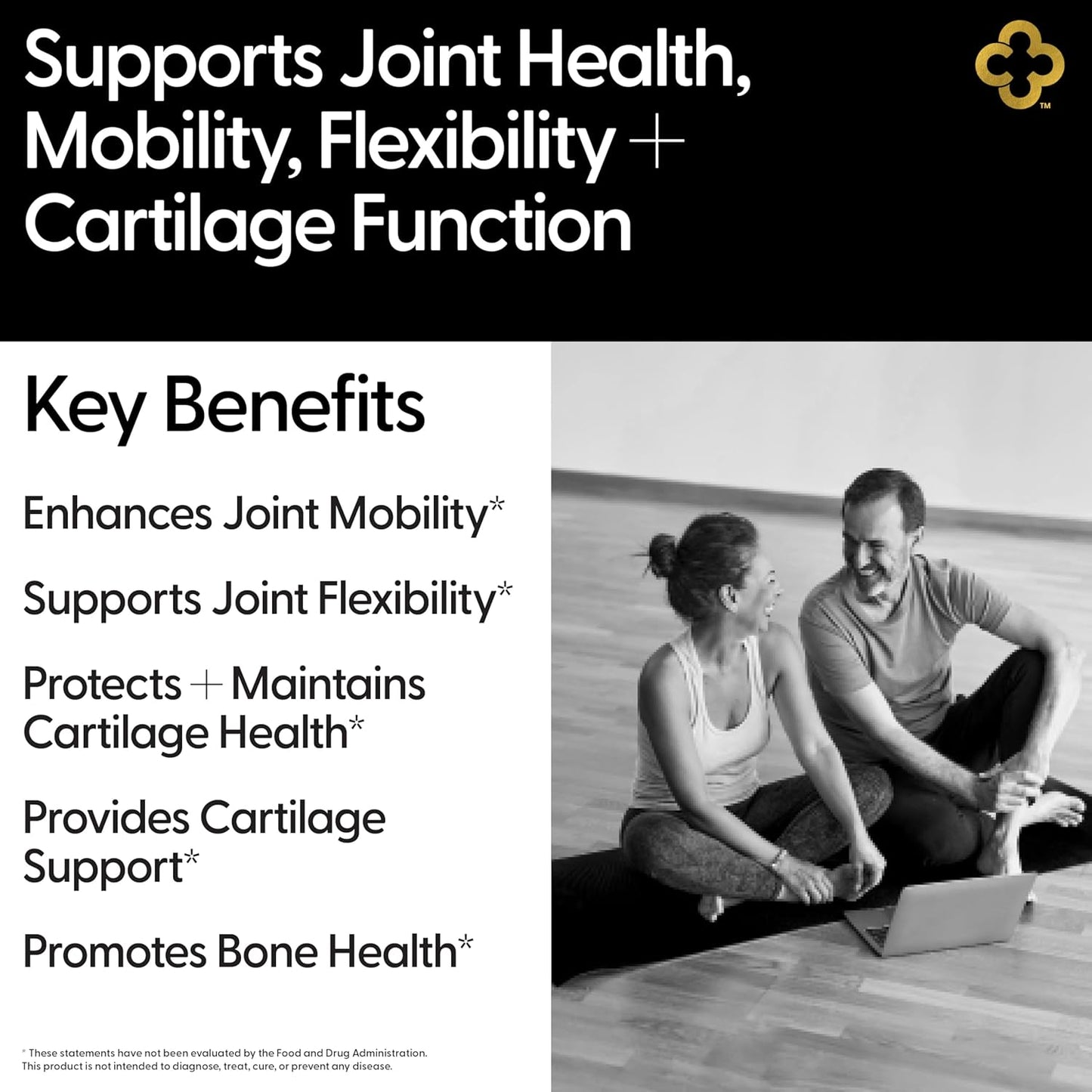 Glucosamine Chondriotin MSM All-in-One Joint Support Supplement Turmeric, Hyaluronic Acid, Boswellia, Ginger Root, Bamboo, BioPerine, Black Pepper, Supports Joint Health & Flexibility 90 Count