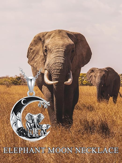 Gothic Jewelry Bat/Cat/Wolf/Dragon/Owl/Fox/Spider/Sun Pendant Sterling Silver Crescent Moon Necklace for Women Girls Black Jewelry Gifts