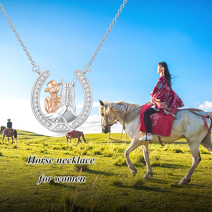 Horse/Bunny/Dog/Cat Necklace 925 Sterling Silver Women with Animal Pendant Necklace Jewelry Gifts for Women Animal Lovers