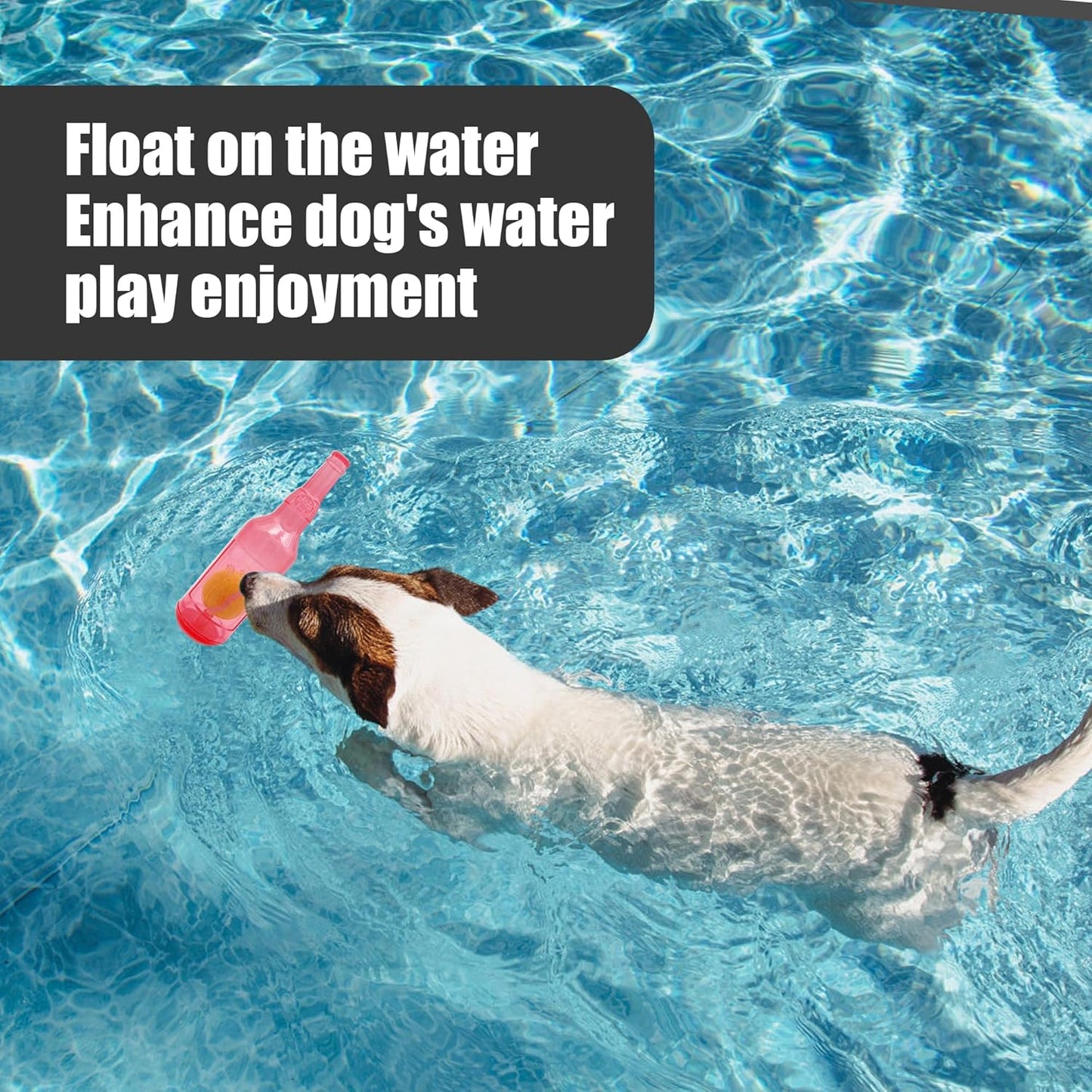 Dog Squeaky Floating Toy for Small Medium Large Dogs Training Fetch Indestructible Dog Chew Toys Indoor Pool Beach Outdoor Pet Supplies Red M