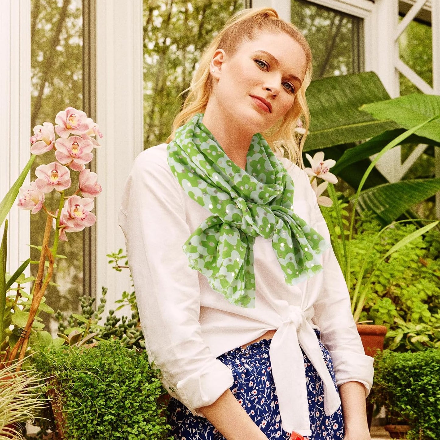 E-Clover Fashion Scarf for Women Lightweight Scarves Shawl Wrap for Spring/Summer Winter