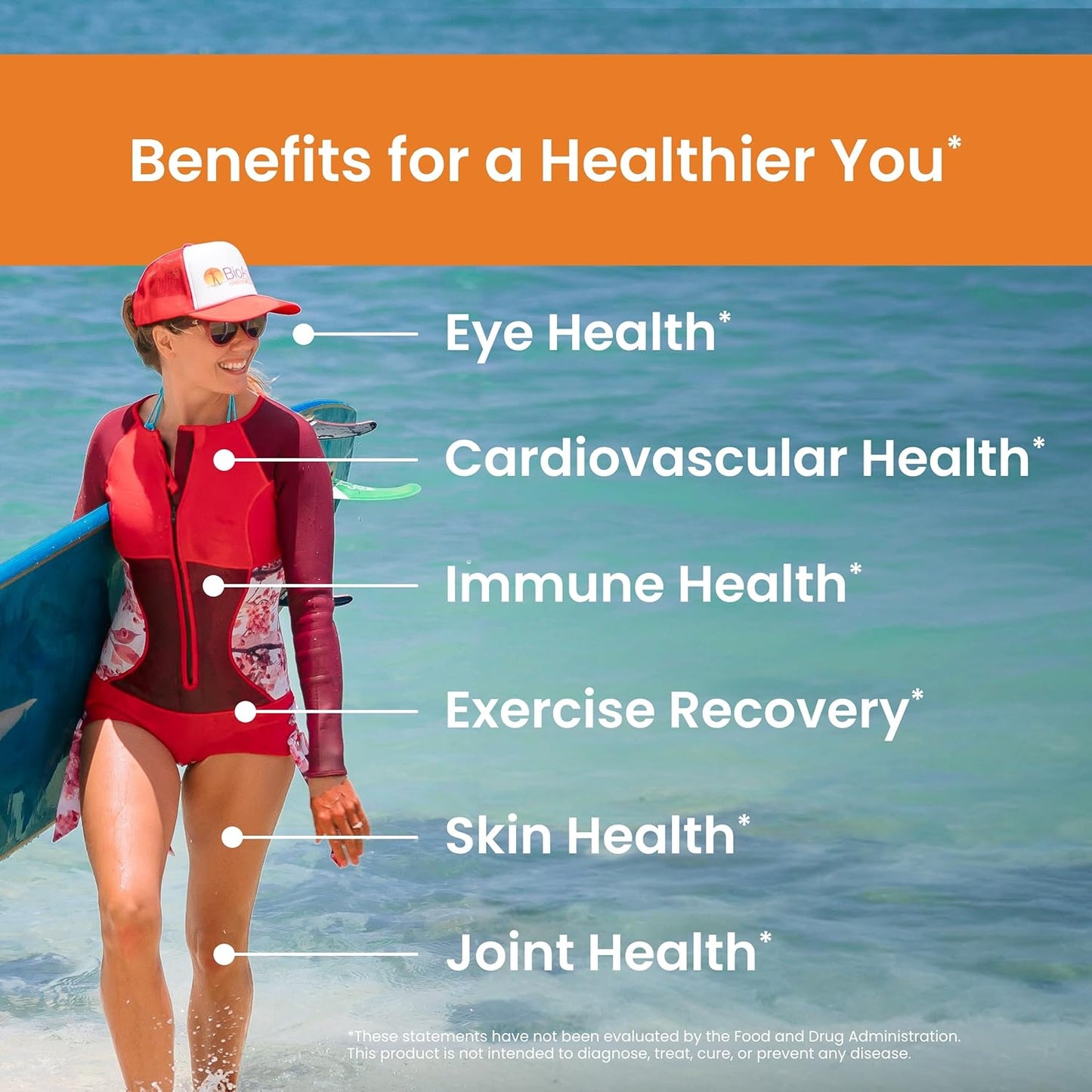 Nutrex Hawaii BioAstin Hawaiian Astaxanthin - 12mg, 50 Softgels - Farm-Direct Premium Antioxidant Supplement to Support Eye, Skin, Joint & Immune System Health - Non-GMO & Gluten-Free