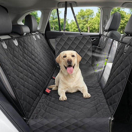 Victoper Dog Car Seat Cover, Heavy Durable Dog Seat Cover for Back Seat, 100% Waterproof Scratch Proof Nonslip Dog Hammock for Car with Side Flap, Pet Back Seat Covers Large 60" W x 64" L