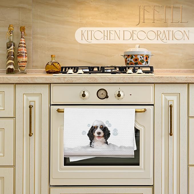 Funny Bernese Mountain Dog Hand Towels for Bathroom Washroom Restroom Decor, Bernese Mountain Dog Gifts, Pet Lovers Gifts, 16x24 Inch