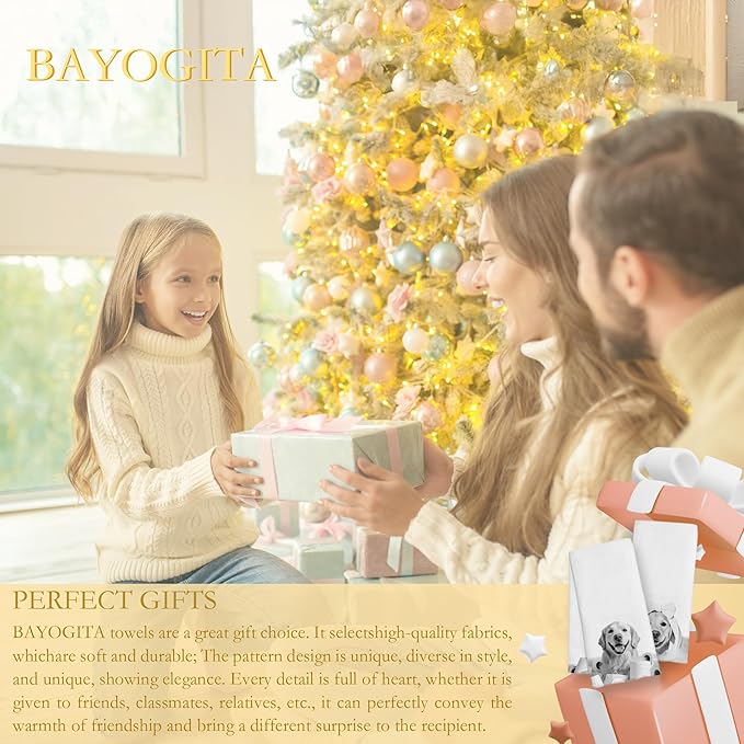 Funny Golden Retriever Decor Bathroom Hand Towels, Gifts for Golden Retriever Lovers, Cute Dog Hand Towels for Kids Bathroom Washroom Restroom, 16x24 Inch Set of 2