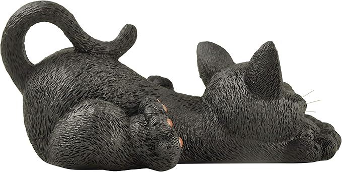 JFSM INC. Whimsical Black Cat Lounging Figurine Cat Home Office Decoration - Happy Cat Collection - Gifts for Cat Lovers, Cat Lover Gifts for Women, Cat Lover Gifts for Men, Cat Decor for Cat Lovers