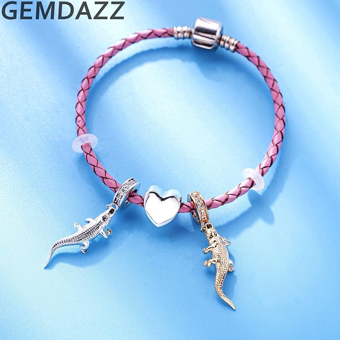 GEMDAZZ Animal Theme Charms in 925 Sterling Silver, Cute 3D Polar Bear, Frog, Cicada, Ladybug, Bee, Dragonfly Beads fit European Women Bracelet, Gift for Birthday/Christmas/Friends/Mom/Lover