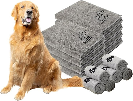 Dog Towel Keeps Your Pet Cozy After Every Use - Microfiber Towels for Drying Dogs & Cats - Quick & Efficient Grooming Gray Towel for Outdoor Play - Gently Dries Your Pet’s Fur 60x100cm Medium