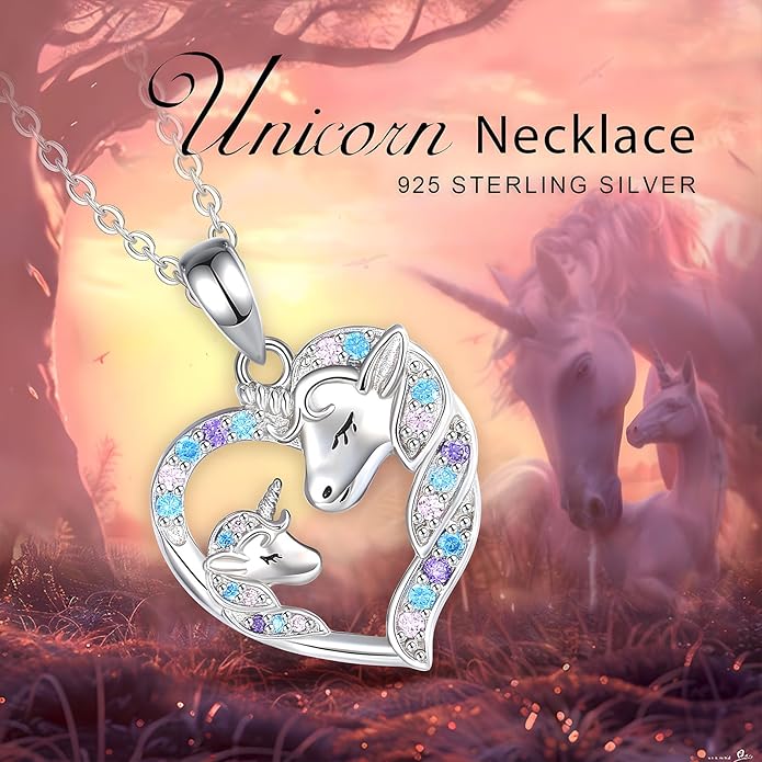 EUDORA Sterling Silver Mother Daughter Necklace for Women, Mama Son Daughter Necklace Pendant for Mom and Daughter,Mom Jewelry from Daughter Mother's Day Gift for Mother Daughter Aunt Grandma