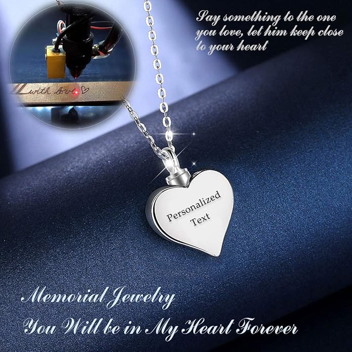 EUDORA Sterling Silver Urn Necklace for Ashes for Women Men, Ash Pendant for Human Cat Dog Ashes, Necklace for Ashes of Loved One Dad Mom Papa Pet Cremation Souvenir Jewelry for Funeral, 20inch