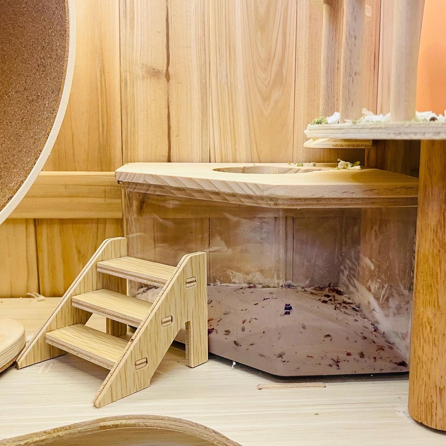 DR.DUDU Hamster Bath Sand, 2.8lb Dust Free Desert Sand or Potty Litter Sand for Hamster Chinchillas Gerbil Syrian Mice Small Animals (Beige, Flower Smell)