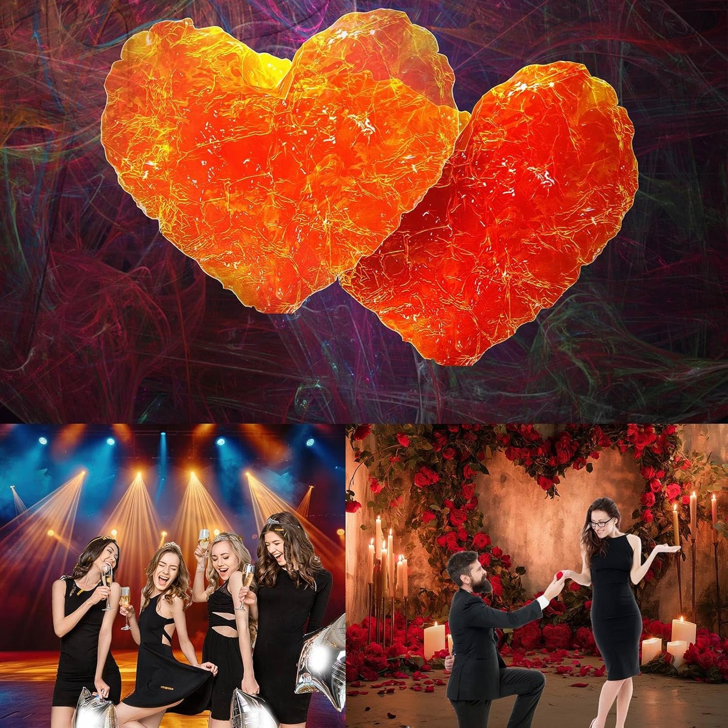 Flower Aquarium Background Modern Style Bluebell Blooming Flower Floral Design Terrarium Background Mysterious Elegant Glowing Fantasy Flower Fish Tank Backdrop Poster Decorations Vinyl 30x12in