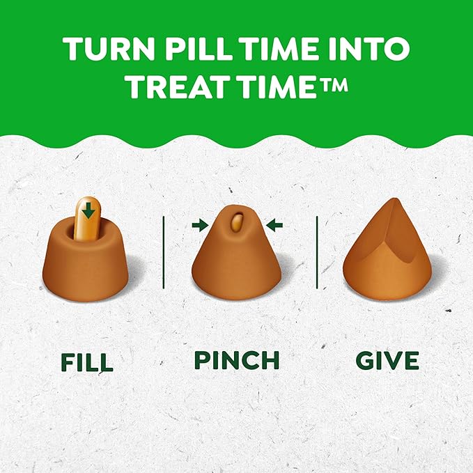 Greenies Pill Pockets for Dogs Large Size, Dog Treat Pouch for Capsule Medication, Chicken Flavor, 15.8 oz. Pouch