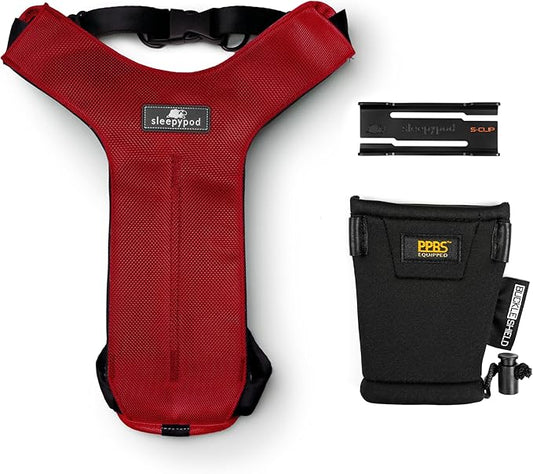 Clickit Sport Plus - Crash-Tested and Safety Certified Car Seat Belt Harness for Dogs (Small, Strawberry Red)