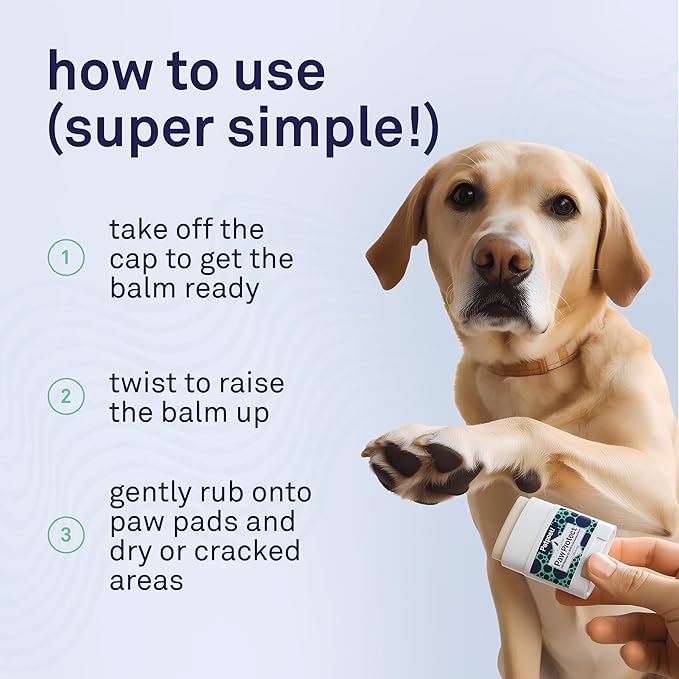 Petpost | Paw Protection for Dogs - Organic Sunflower Oil and Beeswax Balm for Hot Pavement - Wax Coats Dog Feet to Prevent Burns from Heat & Cold 0.64 oz.