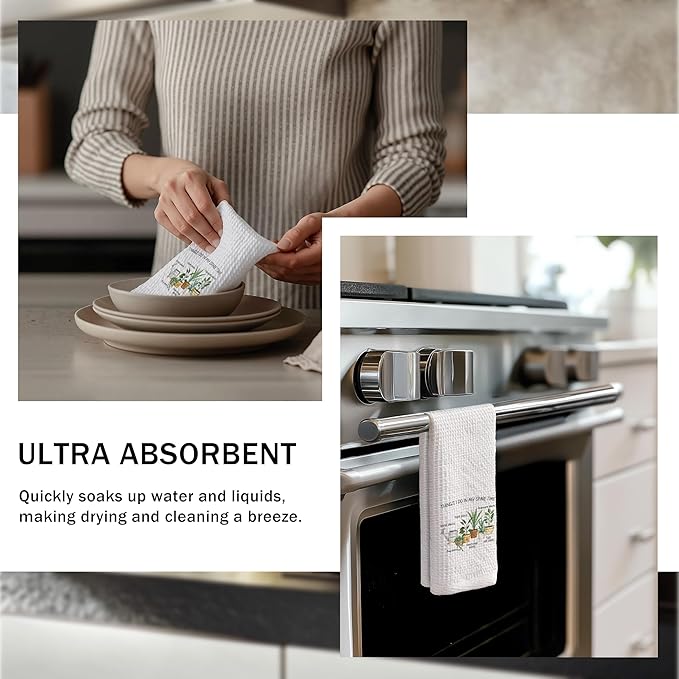 Gifts for Plant Lovers Houseplant Botanical Kitchen Dish Tea Towels,Plant Mom Lady Gardener Gifts Hand Towels for Bathroom Decor, 16x24 Inch