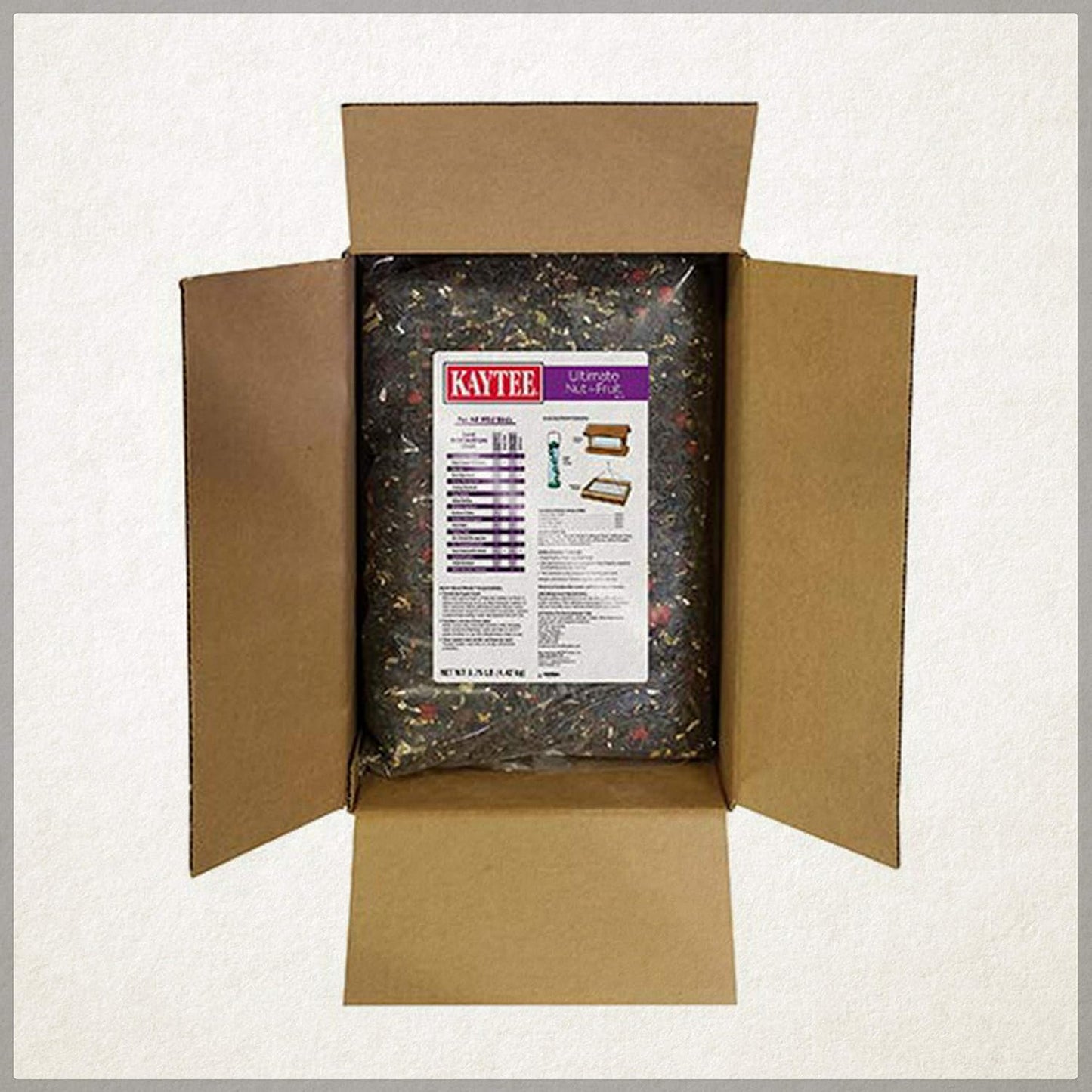 Kaytee Ultimate Nut and Fruit Wild Bird Food for Cardinals, Finches, Chickadees, Nuthatches, Woodpeckers, Grosbeaks, Juncos, 9.75 lb