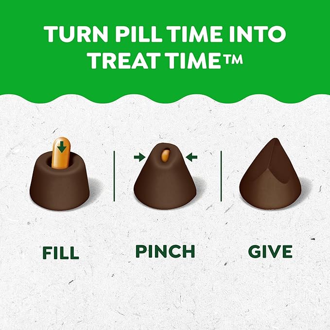 Greenies Pill Pockets for Dogs Large Size, Dog Treat Pouch for Capsule Medication, Hickory Smoke Flavor, 15.8 oz. Pouch