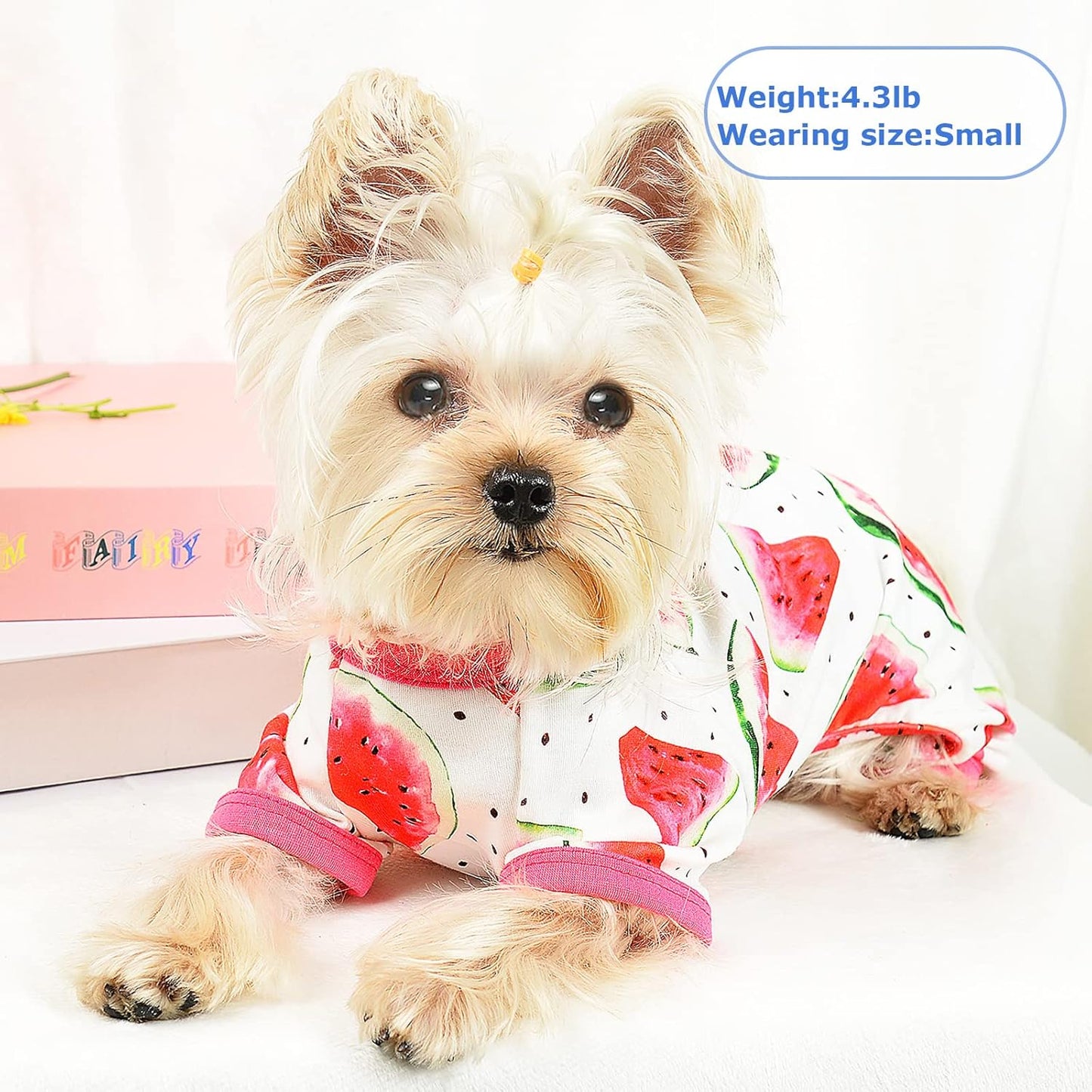 Dog Pajamas PSJ Dog Clothes for Medium Dogs Girl Summer Girl French Bulldog,Dachshund,Shih Tzu, Pug,Schnauzer - Pet Puppy Cat Apparel Dog Outfits Pjs Onesies, XXL