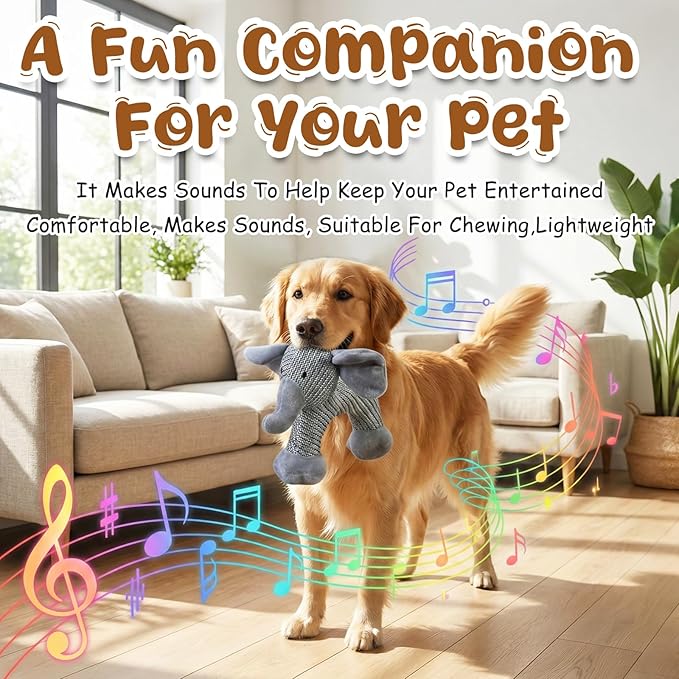 Pet Lori Linen SafariCompanions,Linen Safari Squeaky Dog Chew Toy,Robust Indestructible Dog Stuffed Toy for Small Medium Dogs,Dog Toy with Squeaker-Monkey