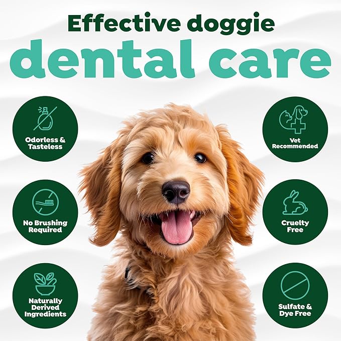 TropiClean Fresh Breath Water Additive for Puppies, Teeth Cleaning and Breath Freshener Solution, No Toothpaste or Toothbrush Required, 16oz.