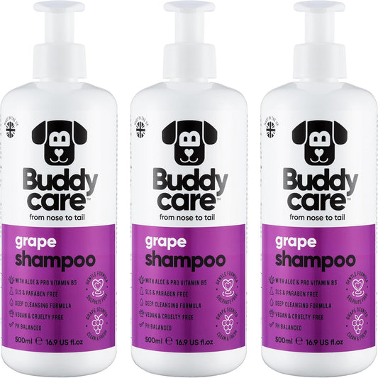 Grape Dog Shampoo by Buddycare | with Aloe Vera and Pro Vitamin B5 (50.72oz)