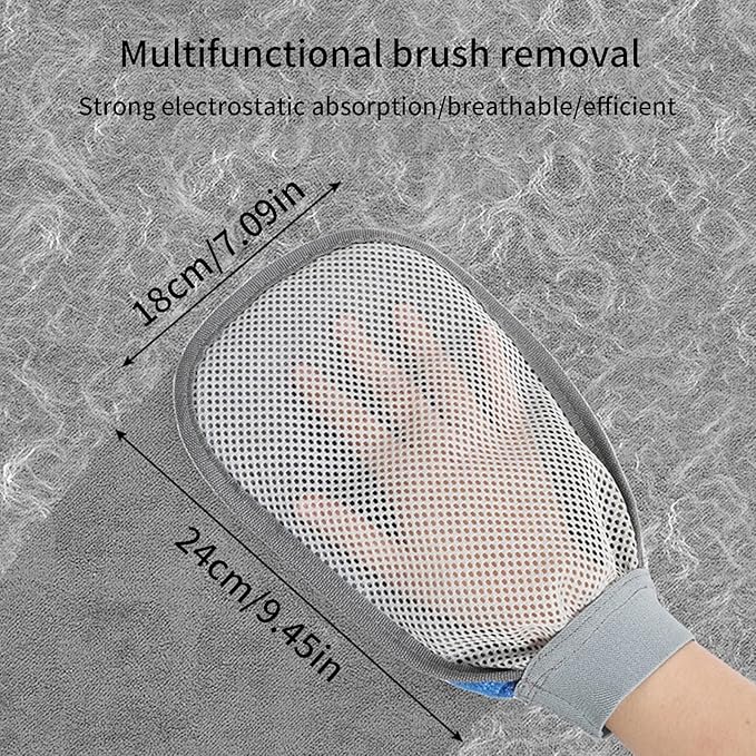 Dog Deshedding Glove for Small to Large Breeds Efficient Hair Removal Tool Furs Remove Grooming Gloves for Carpet Sofa Pet