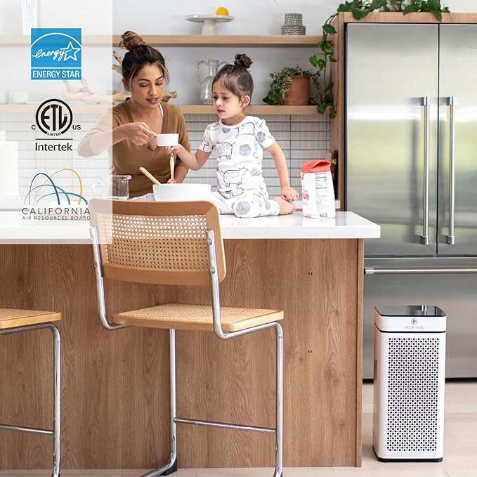 Medify MA-40 Air Purifier with True HEPA H13 Filter | 1,793 ft² Coverage in 1hr for Smoke, Wildfires, Odors, Pollen, Pets | Removal to 0.1 Microns | White, 2-Pack