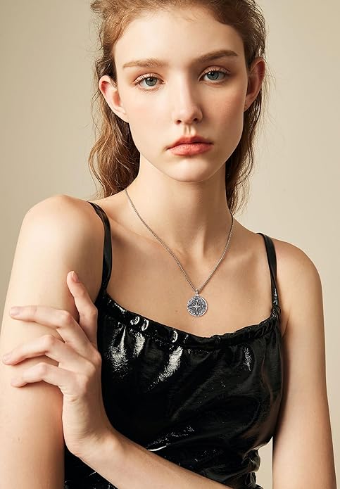 EUDORA Sterling Silver Urn Necklace for Ashes for Women Men, Ash Pendant for Human Cat Dog Ashes, Necklace for Ashes of Loved One Dad Mom Papa Pet Cremation Souvenir Jewelry for Funeral, 20inch