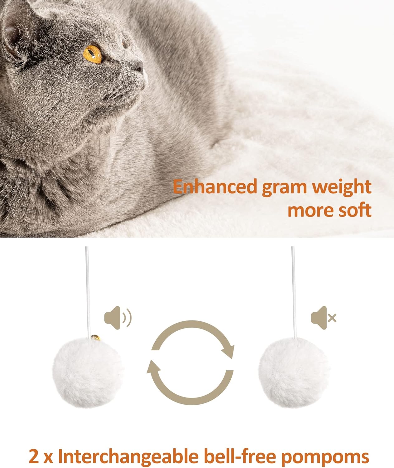 FourFurPets 43.8in 3-Tier Modern Cat Tree Tower Condo, Cat Scratch Posts for Indoor Cats, Big Plate, Two 19.7in Full Sisal Scratching Posts, Greige