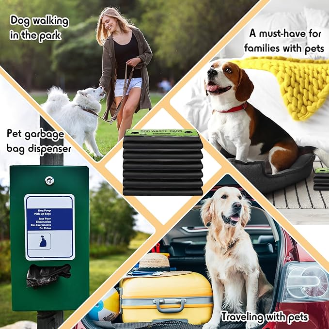 Ireer 2500 Pcs Header Bag Bulk Dog Pet Waste Bags Bulk Poop LeakProof Easy Single Pull Bags for Poop Dog Station Fit Hang Hole Dispenser Pet Waste Bag for Home Outdoor