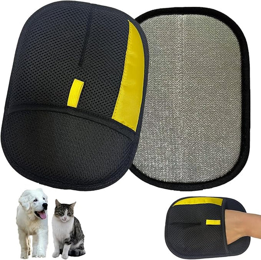 Pet Hair Removal Gloves for Cats Dogs, 2026 Upgraded Electrostatic Reusable Magic Cat Dog Fur Brush, Effortless Pet Hair Remover Mitt Tool for Furniture, Carpet, Clothes, Couch (2pcs-Black)