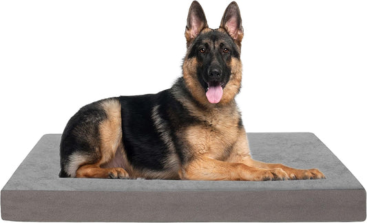 GOHOO Jumbo Dog Bed for Large Dogs, Orthopedic Memory Foam with Cooling Gel & Waterproof Lining