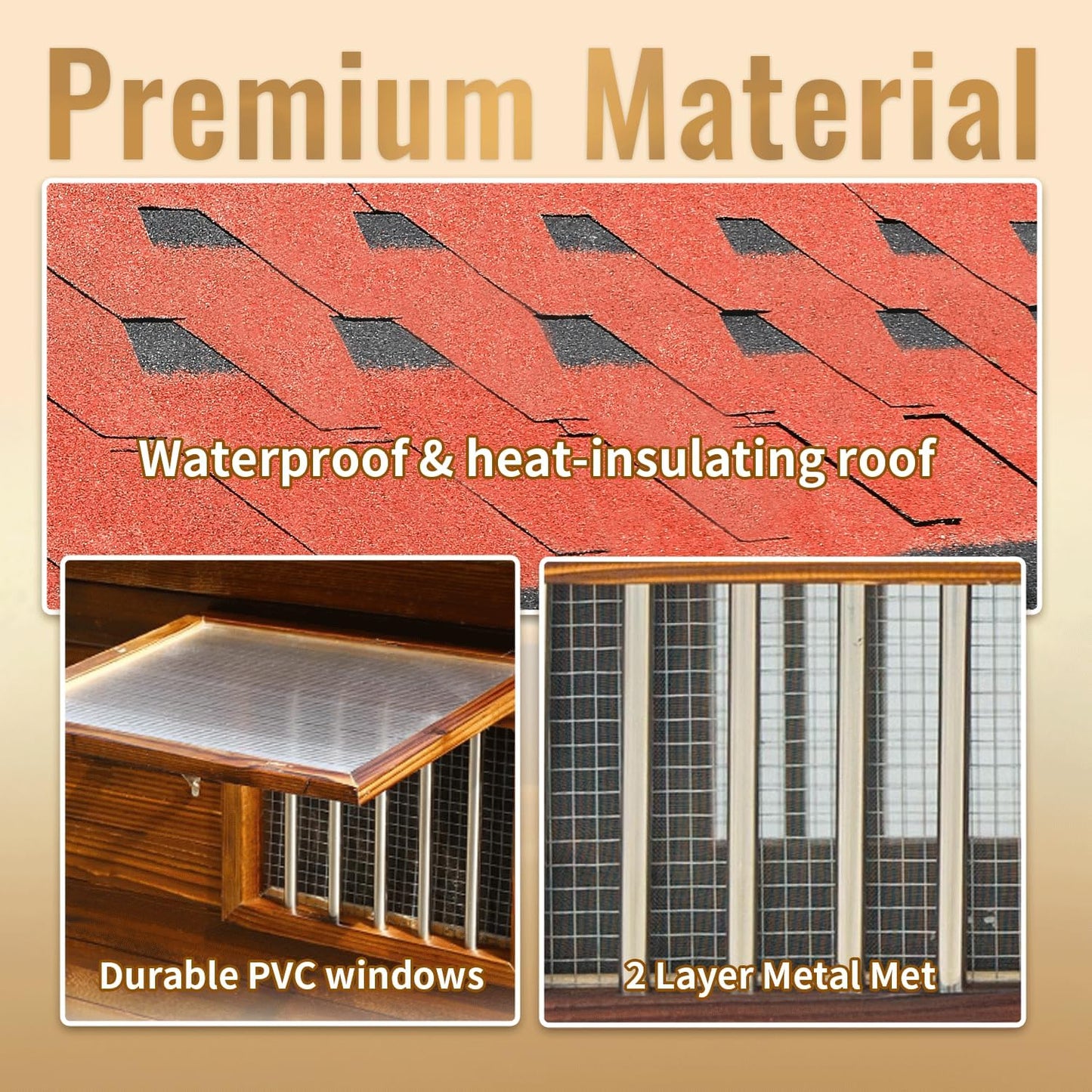 Dog House for Large Dogs Outside with Door and Adjustable Window, Big Dog House Outdoor Weatherproof with Removable Floor, Extra Large Pet House, 7XL