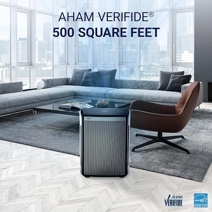 Winix 9800 4-Stage True Hepa Air Purifier with WiFi and PlasmaWave, 500 Sq Ft,Black,Large