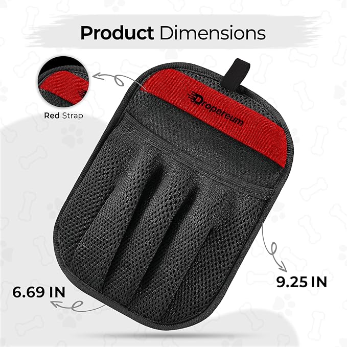 Pet Hair Removal Glove for Cats & Dogs, Upgraded Five-Finger Electrostatic Pet Hair Glove, Reusable Magic Brush Pet Hair Remover Tool for Laundry, Carpet, Couch, Car Seat