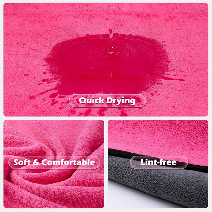 MICOOYO Dog Towels for Drying Dogs 3 Pack, Ultra Absorbent Microfiber Pet Bath Blanket | Quick Dry Towel for Dogs and Cats, 20"x40", M
