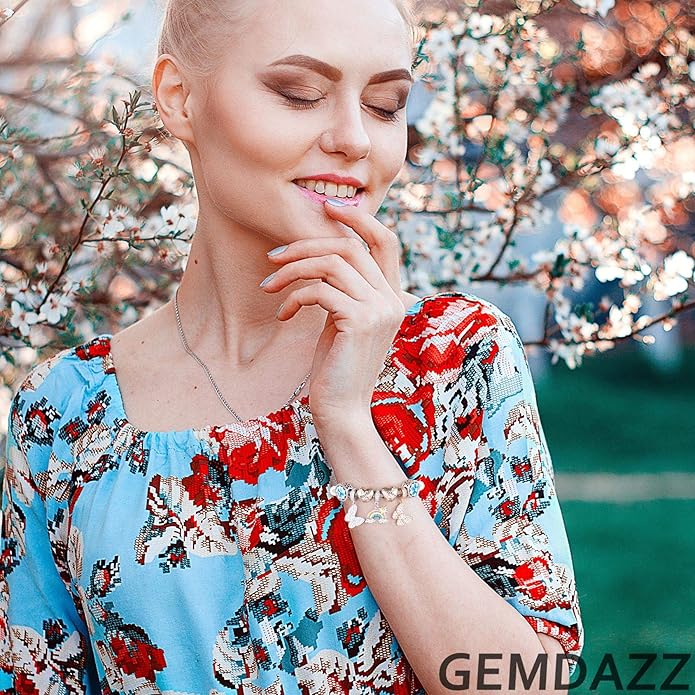 GEMDAZZ Animal Theme Charms in 925 Sterling Silver, Cute 3D Polar Bear, Frog, Cicada, Ladybug, Bee, Dragonfly Beads fit European Women Bracelet, Gift for Birthday/Christmas/Friends/Mom/Lover