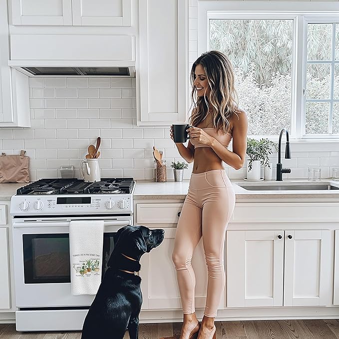 Gifts for Plant Lovers Houseplant Botanical Kitchen Dish Tea Towels,Plant Mom Lady Gardener Gifts Hand Towels for Bathroom Decor, 16x24 Inch