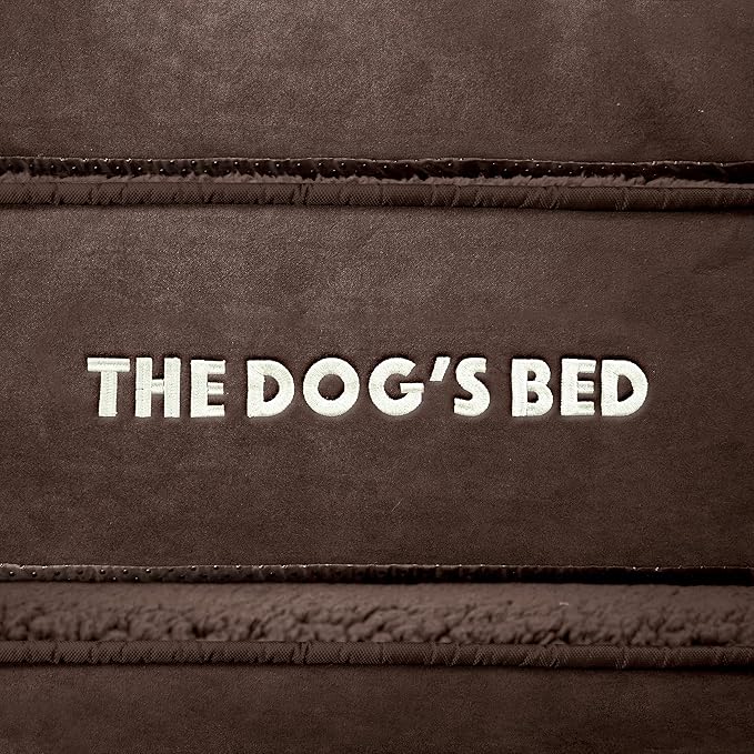 The Dog’s Bed Orthopedic Memory Foam Dog Bed Mattress, Plush Fabric, Brown Plush, XL, 6-Inch