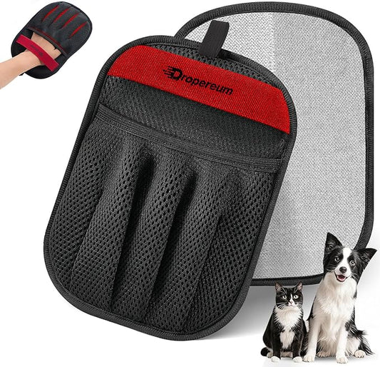 Pet Hair Removal Glove for Cats & Dogs, Upgraded Five-Finger Electrostatic Pet Hair Glove, Reusable Magic Brush Pet Hair Remover Tool for Laundry, Carpet, Couch, Car Seat